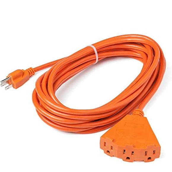 ClearMax 3 Outlet Extension Cord 16AWG Indoor/Outdoor Use with Waterproof Safety Cover 2 Prong Type A 25 Feet - Green Triangular 3 Outlet Extension UL Listed ClearMax 3 Outlet Extension Cord 16AWG Indoor/Outdoor Use with Waterproof Safety Cover 2 Prong Type A 25 Feet - Green Triangular 3 Outlet Extension UL Listed